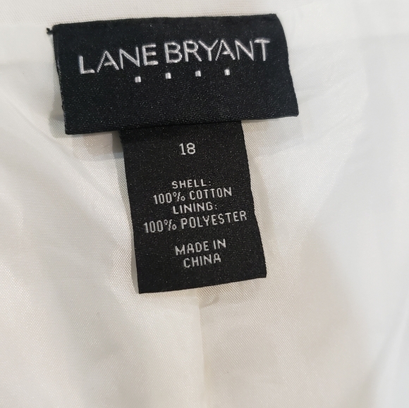 Lane Bryant Ivory floral design cotton skirt 18 - Picture 5 of 6